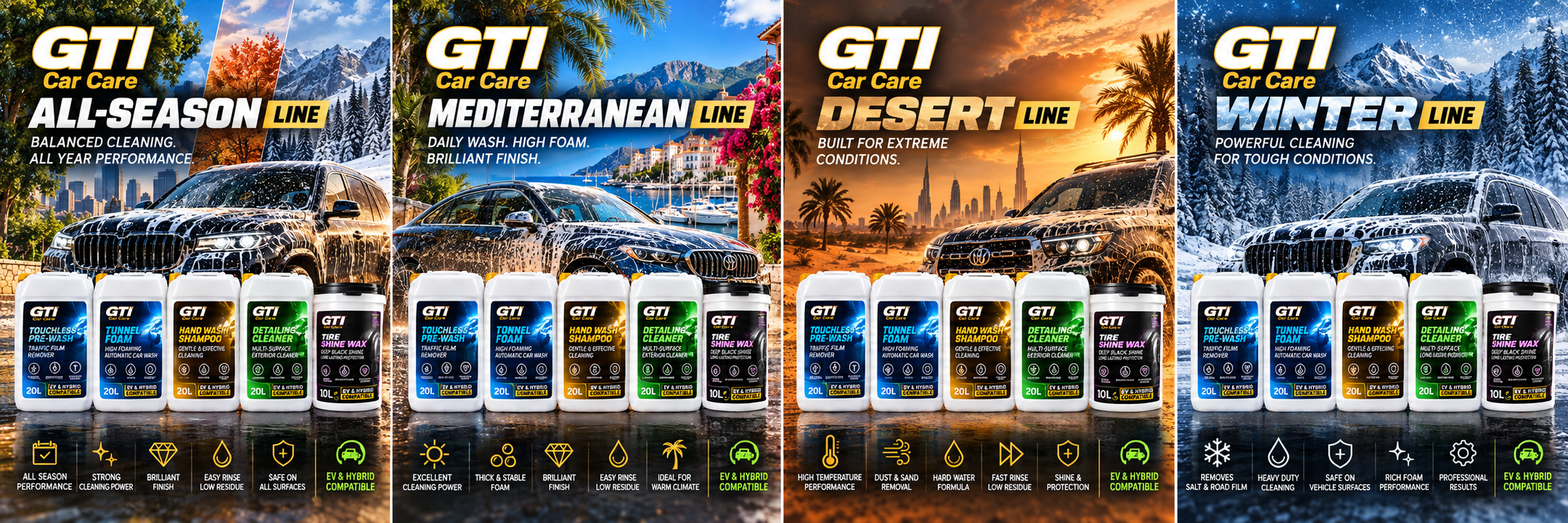 GTI All-Season, Mediterranean, Desert and Winter product lines