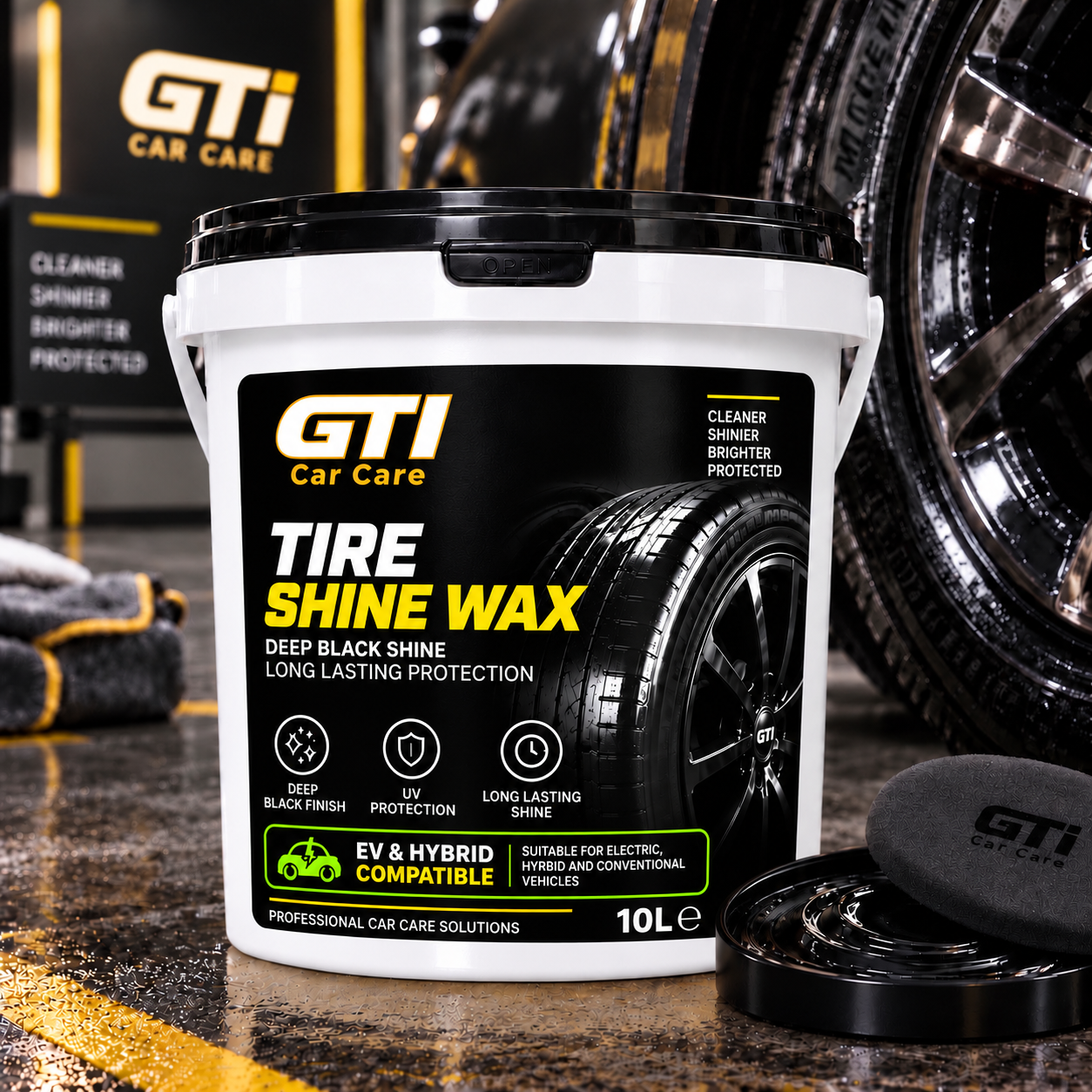 Tire Shine Wax in 10 L professional packaging