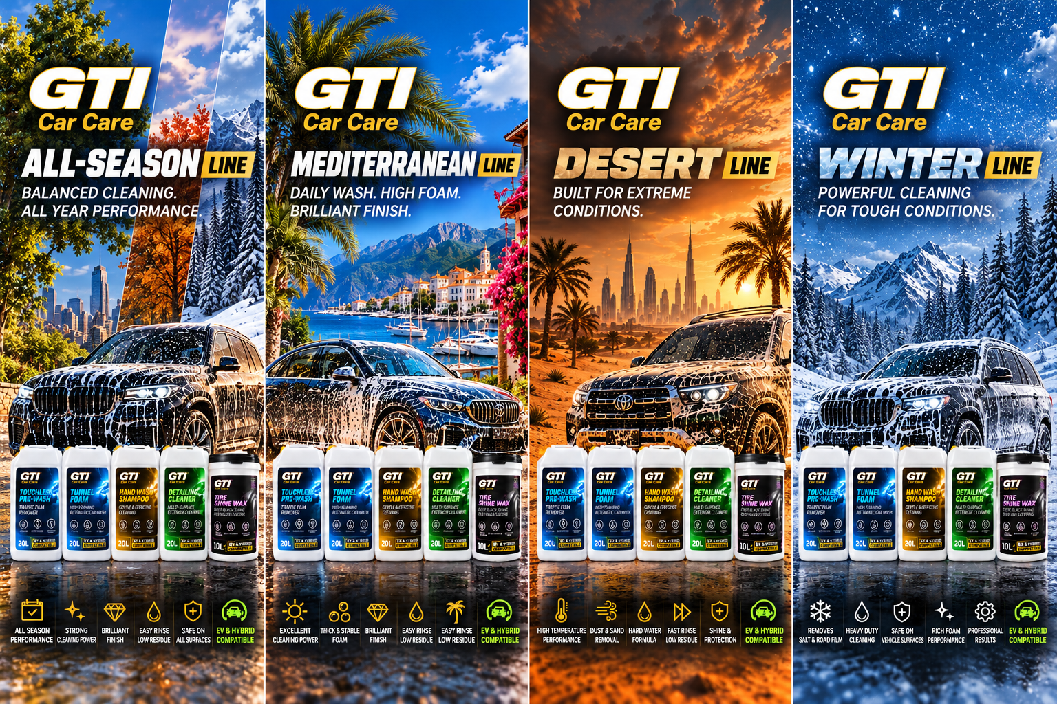 GTI All-Season, Mediterranean, Desert and Winter product lines
